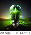 Energy saving eco lamp. AI generative 105147983