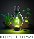 Energy saving eco lamp. AI generative 105147984