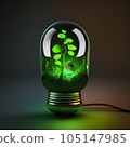 Energy saving eco lamp. AI generative 105147985