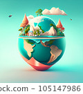 Environment  save clean planet  ecology concept. AI Generative 105147986