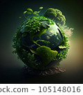 Environmentally friendly planet. AI generation 105148016