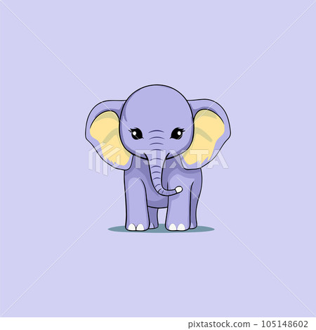 baby elephant standing and smiling baby elephant standing and smiling 105148602