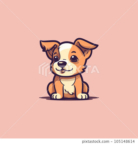 Cute puppy cartoon vector illustration Cute puppy cartoon vector illustration 105148614