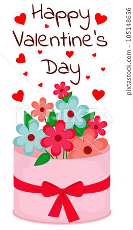 Vector Valentine s day greeting card. Vector Valentine s day greeting card. 105148656