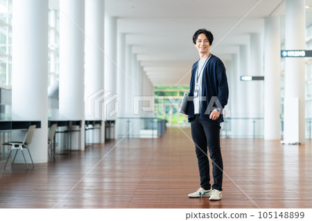 Young male engineer working with a computer in the office 105148899