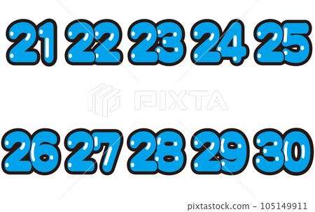 Pop number icon number set 105149911