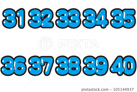 Pop number icon number set Pop number icon number set 105149937