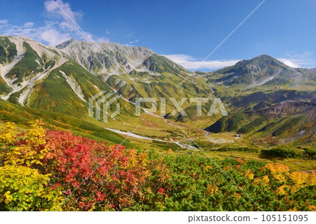 Tateyama mountain range hiking in autumn Tateyama mountain range hiking in autumn 105151095