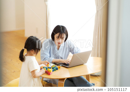 portrait of mom using computer portrait of mom using computer 105151117