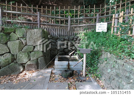 不斷湧出水的羅漢井前【裡見公園/河野台城遺址】千葉縣市川市 不斷湧出水的羅漢井前【裡見公園/河野台城遺址】千葉縣市川市 105151455