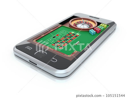 Roulette table in the mobile phone 105151544