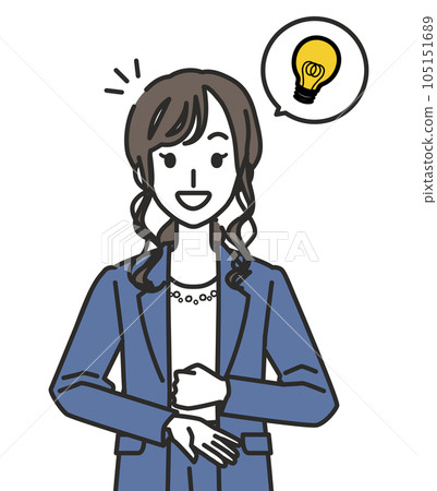 穿著休閒辦公裝的女人,閃閃發光 穿著休閒辦公裝的女人,閃閃發光 105151689