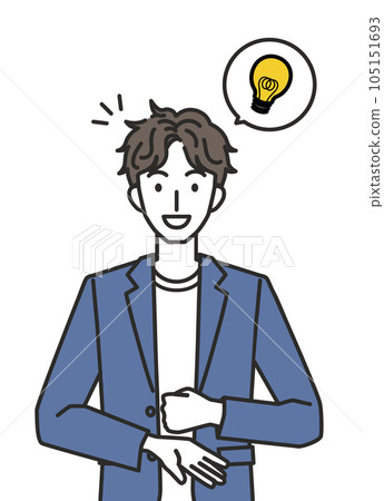 Men in casual office outfits 105151693