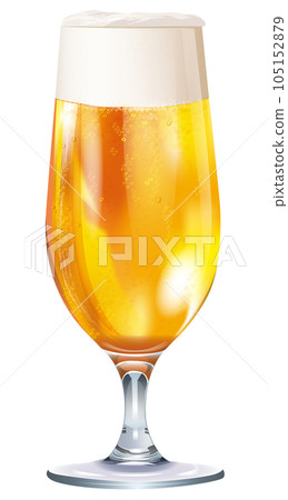 Illustrations of beer in a glass 105152879