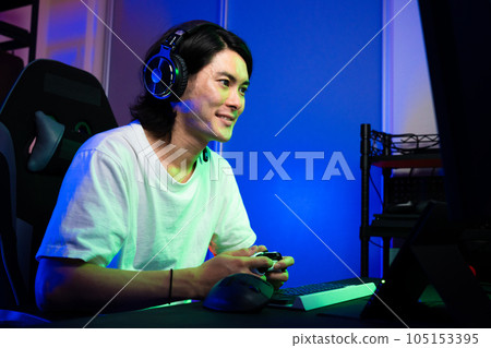 Young man playing games Lifestyle image Young man playing games Lifestyle image 105153395