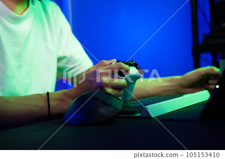 Young man playing games Lifestyle image Young man playing games Lifestyle image 105153410