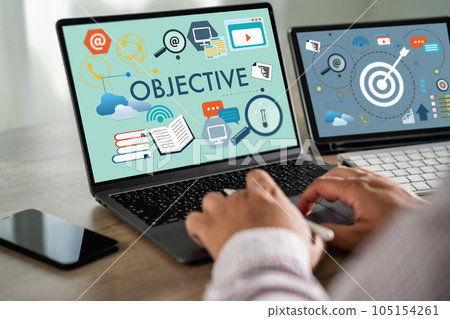 Businessman set up objectives and target goals for success plan management strategy financial investment benefit business target objective winner Businessman set up objectives and target goals for success plan management strategy financial investment benefit business target objective winner 105154261