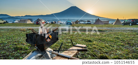 "Shizuoka Prefecture" Enjoy a bonfire at a campsite where you can see Mt. Fuji "Shizuoka Prefecture" Enjoy a bonfire at a campsite where you can see Mt. Fuji 105154655