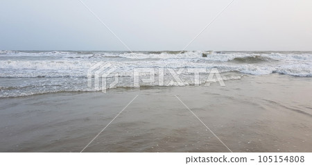 karachi hawksbay beach view. blue sky and sea waves 105154808
