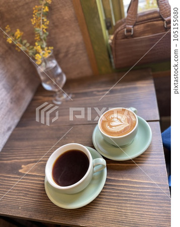 Coffee and flowers 105155080