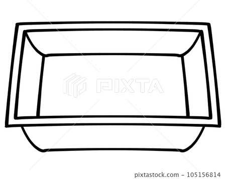 Simple white food tray illustration material 105156814