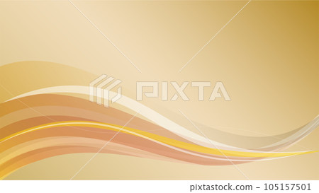 Vector background image of golden wavy lines like waves Vector background image of golden wavy lines like waves 105157501