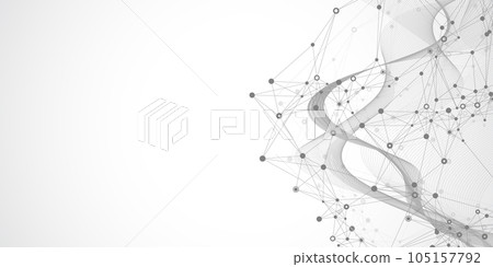 Global network connection concept. Social network communication in the global business concept. Big data visualization. Internet technology illustration. Global network connection concept. Social network communication in the global business concept. Big data visualization. Internet technology illustration. 105157792