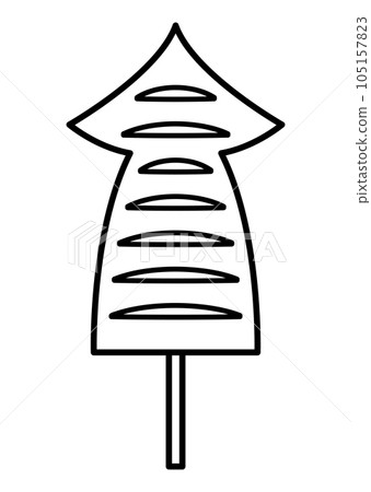 Illustration of grilled squid Illustration of grilled squid 105157823