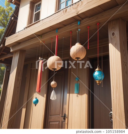 Colorful wind chimes Colorful wind chimes 105158984