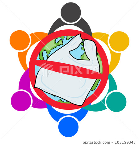 Icon plastic bag 105159345