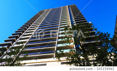 Landscape of Proud Tower Kawaguchi Cross and - Stock Photo