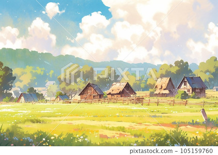 城市和村莊的背景圖 城市和村莊的背景圖 105159760