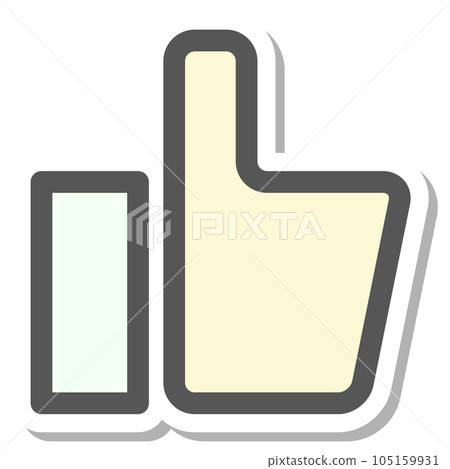 Sticker style mini mini icon good mark Sticker style mini mini icon good mark 105159931