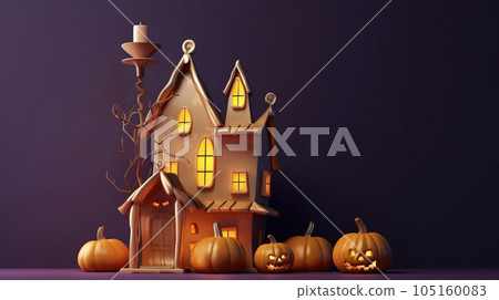 halloween with pumpkin background, background with pumpkin, halloween with copy space background 105160083
