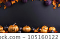halloween with pumpkin background, background with pumpkin, halloween with copy space background 105160122
