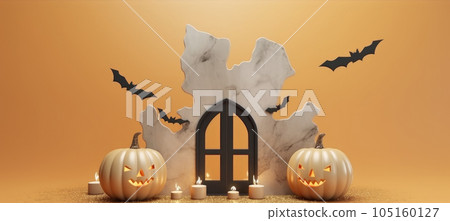 halloween with pumpkin background, background with pumpkin, halloween with copy space background 105160127