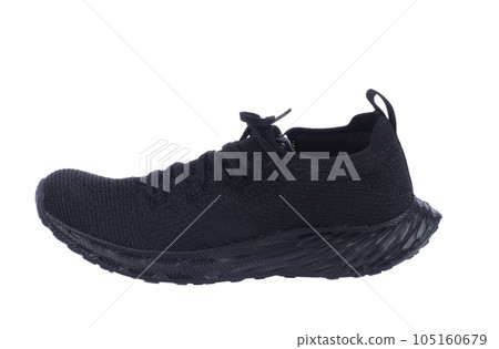 Black rag sneaker cheap Chinese on a white background. Black rag sneaker cheap Chinese on a white background. 105160679