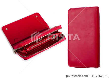 Open and closed wallet on a white background 105162159