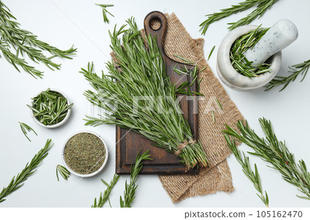Seasoning and spices, rosemary, concept of seasoning Seasoning and spices, rosemary, concept of seasoning 105162470