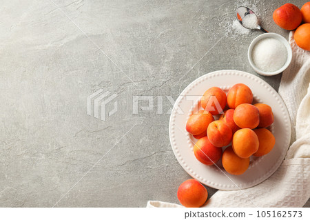 Composition with apricot, concept of tasty and fresh fruit Composition with apricot, concept of tasty and fresh fruit 105162573