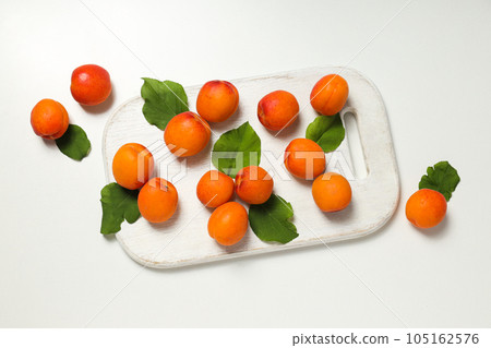 Composition with apricot, concept of tasty and fresh fruit 105162576