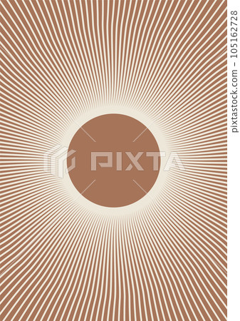 Brown sun print boho minimalist printable wall art illustration 105162728