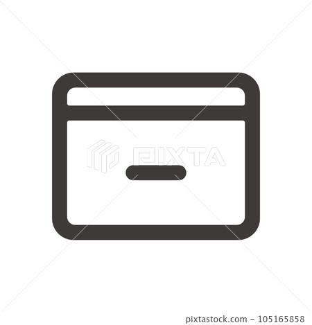 Simple and easy-to-use window delete icon 2,... - Stock Illustration ...