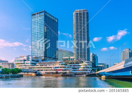 Yokohama cityscape in Japan, overlooking the Yokohama Bay Quarter, etc. Yokohama cityscape in Japan, overlooking the Yokohama Bay Quarter, etc. 105165885