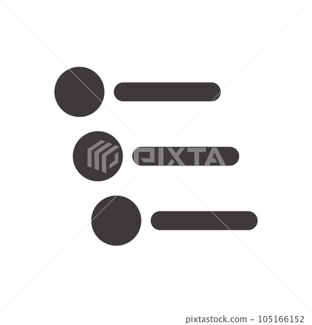 簡單易用的子彈圖標 1 非常適合產品設計、應用程序開發和編程 簡單易用的子彈圖標 1 非常適合產品設計、應用程序開發和編程 105166152