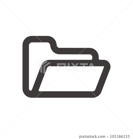 簡單易用的打開文件夾圖標 1 非常適合產品設計、應用程序開發和編程 簡單易用的打開文件夾圖標 1 非常適合產品設計、應用程序開發和編程 105166155