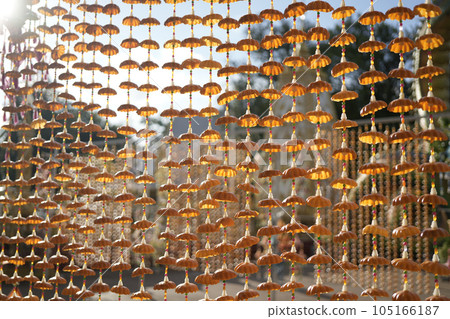 Curtain made of candle wax Curtain made of candle wax 105166187