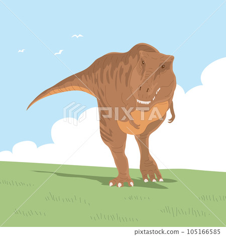 Predatory dinosaur tyrannosaurus rex of the Jurassic period Predatory dinosaur tyrannosaurus rex of the Jurassic period 105166585