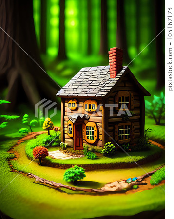 cute house in the woods 105167173