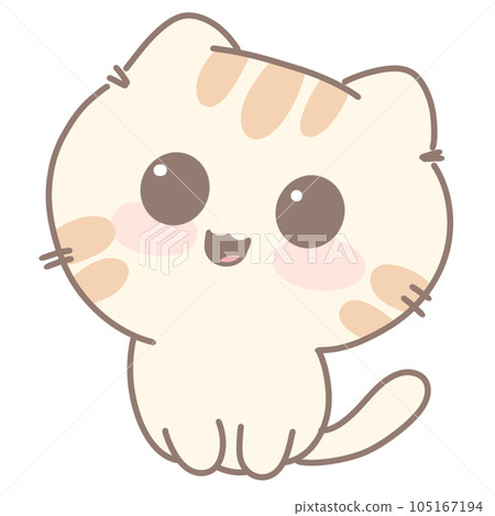 Cartoon cute cat smile Cartoon cute cat smile 105167194